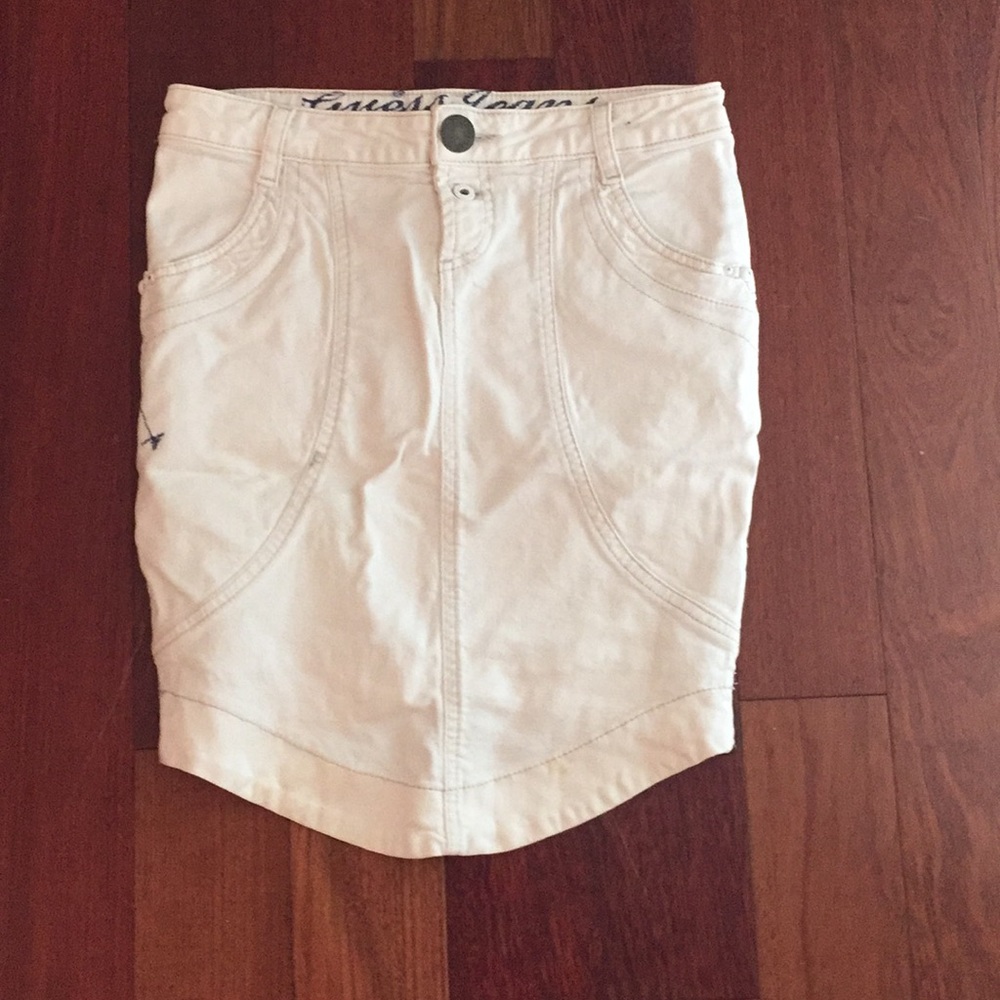 Guess jeans white denim pencil skirt